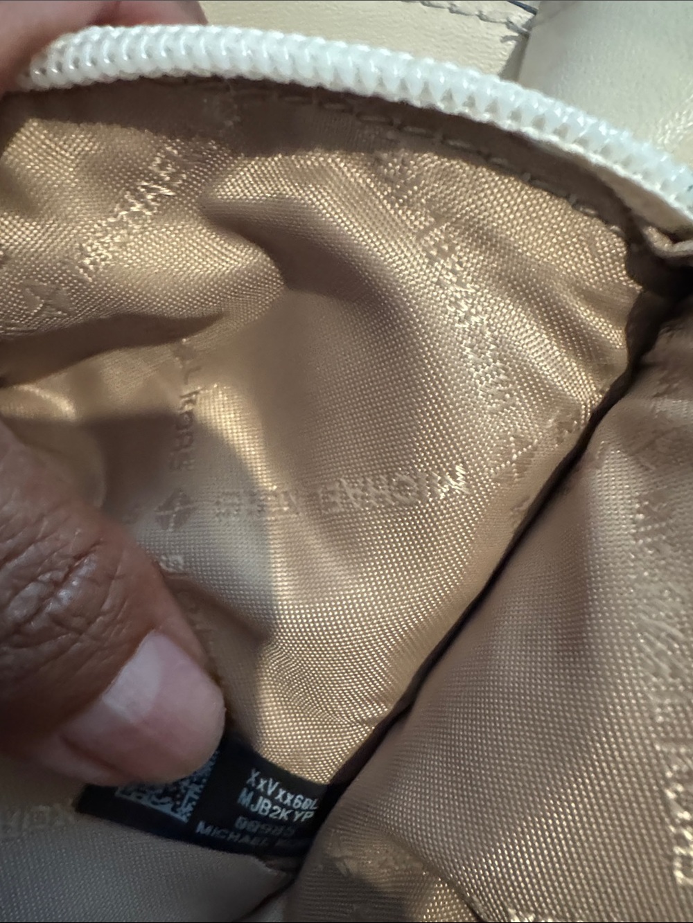 Michael Kors Light Gray MK Logo Tote with Gold Accent - Picture 2 of 12